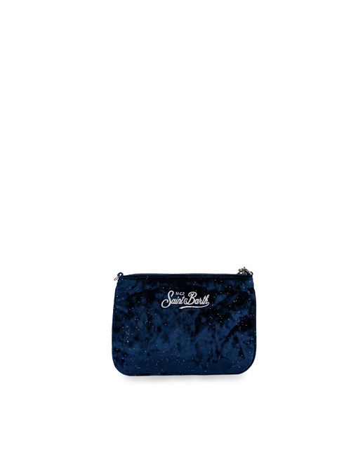 Pochette Parisienne in velluto Mc2 Saint Barth | PARISIENNE MINI W000221G VELVET MIDNIGHT 61 EMB